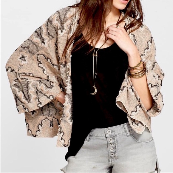 Free People Butterfly Kimono Sweater Cardigan - Picture 2 of 11